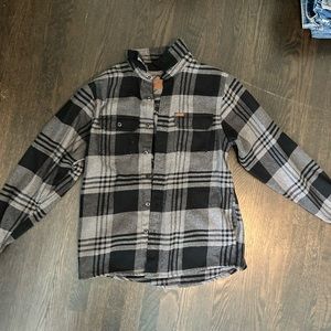 Black and grey warm flannel